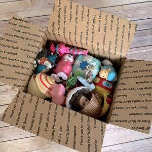 BOX OF SMALL TOYS
